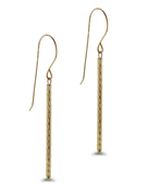 Sleek, Diamond Cut bars lend a cool, minimalist touch as they sway from French Wire Hooks: 13A-3488