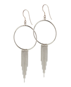 These Sterling Silver Hoop Earrings with Tassels are perfect for any occasion: 13SS-01888