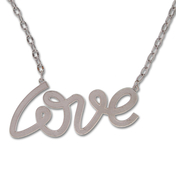 Wear the Love with this Extra Large Sterling Silver "Love" Necklace: 6SSN-0672