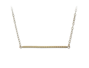 14KT Gold Bar Necklace, trendy, delicate: 6A-2183