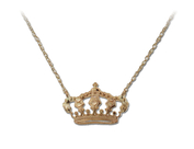 14KT Gold Crown Necklace, dainty, royal, princes: 6AN-2183